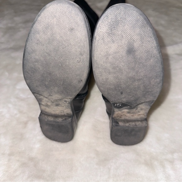 Italian Shoemakers Black Tall Leather Boots Size 8 - Picture 9 of 13